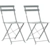 vidaXL - Bistroset - Grijs - Staal - 3 stuks