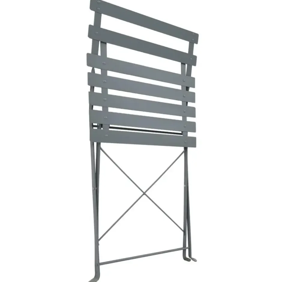 vidaXL - Bistroset - Grijs - Staal - 3 stuks