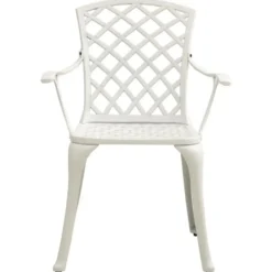 vidaXL - Bistroset - Wit - Aluminium - 3 stuks