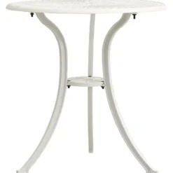 vidaXL - Bistroset - Wit - Aluminium - 3 stuks