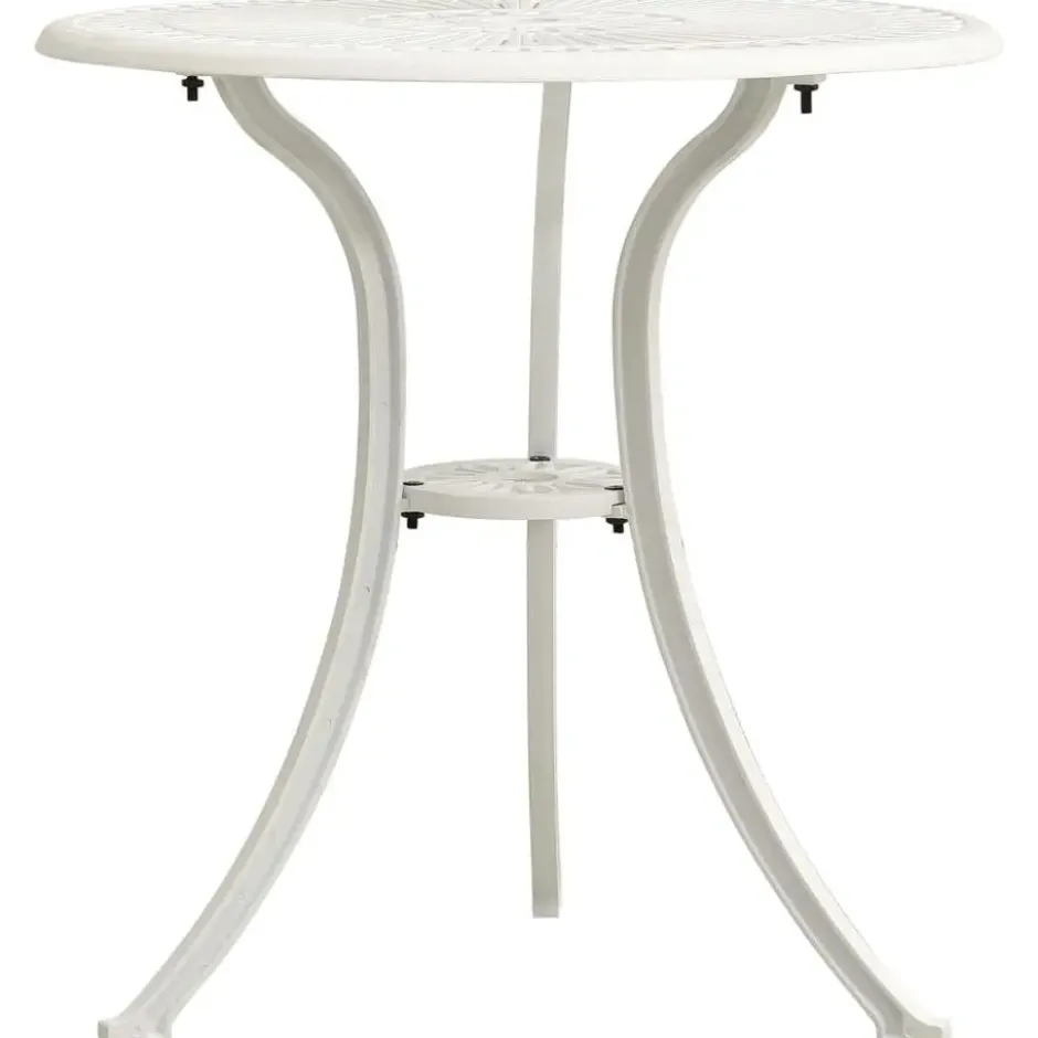 vidaXL - Bistroset - Wit - Aluminium - 3 stuks