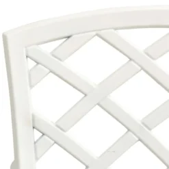 vidaXL - Bistroset - Wit - Aluminium - 3 stuks
