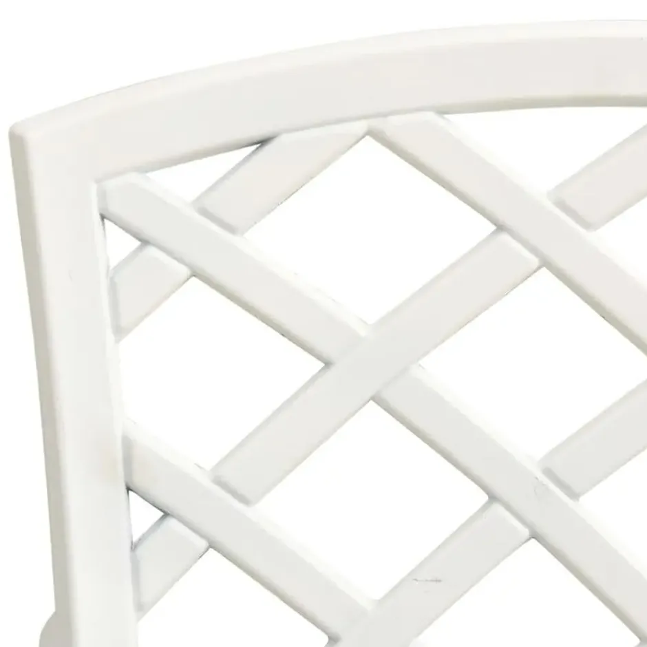 vidaXL - Bistroset - Wit - Aluminium - 3 stuks