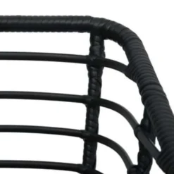 vidaXL - Bistroset - Zwart - Poly rattan