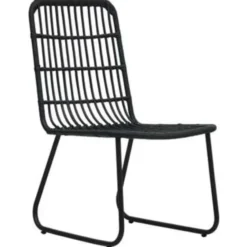 vidaXL - Bistroset - Zwart - Poly rattan