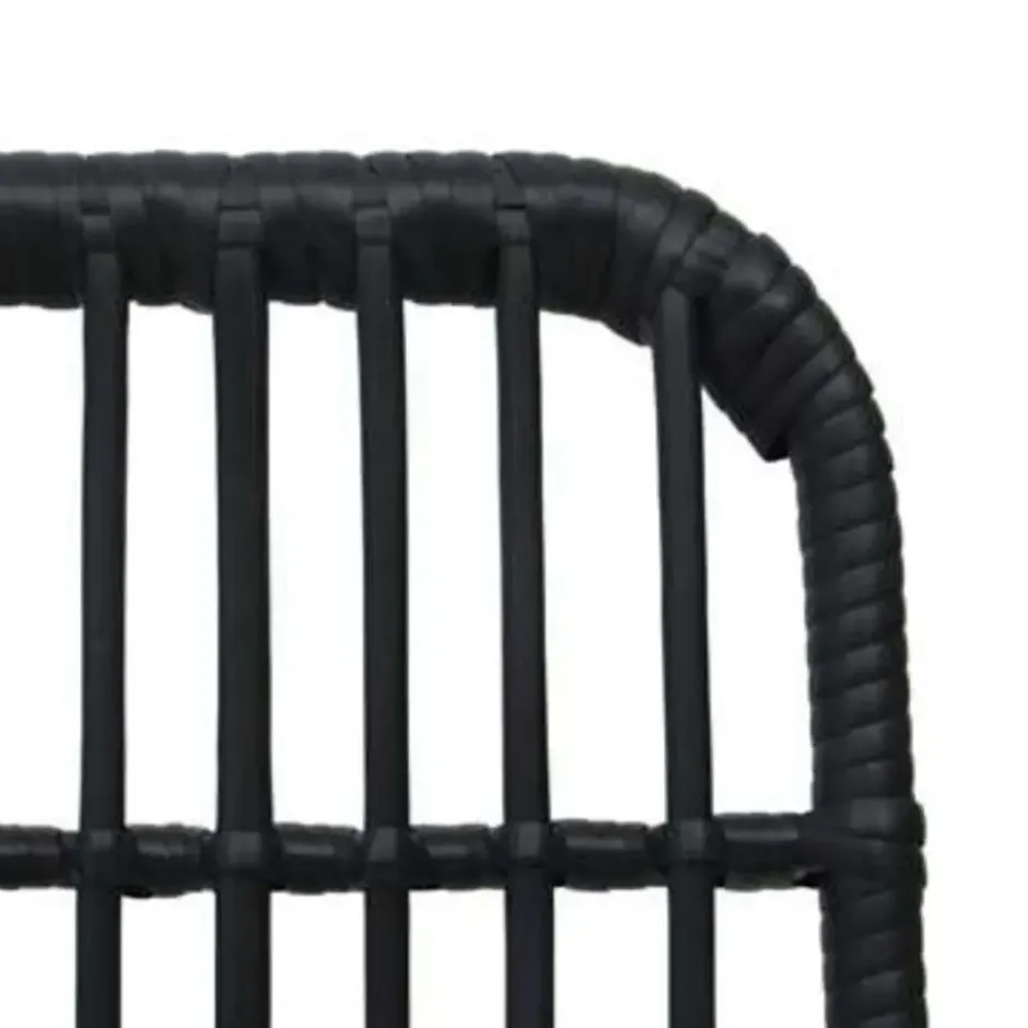 vidaXL - Bistroset - Zwart - Poly rattan