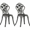 vidaXL - Bistrostoelen - Bronskleurig - Gietaluminium - 2 stuks