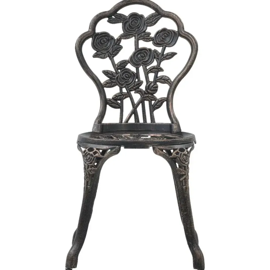 vidaXL - Bistrostoelen - Bronskleurig - Gietaluminium - 2 stuks