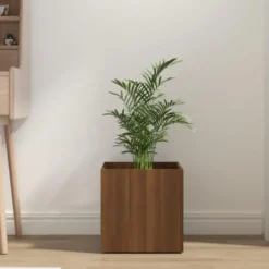 vidaXL - Bloembak - Bruin - Bewerkt hout