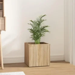 vidaXL - Bloembak - Bruin - Bewerkt hout