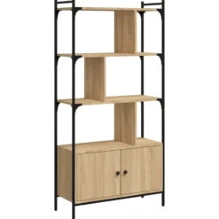 vidaXL - Boekenkast - Bruin - Bewerkt hout