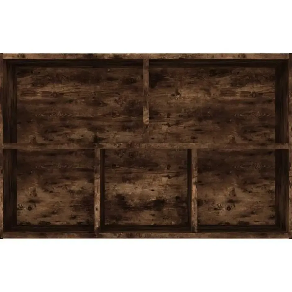 vidaXL - Boekenkast/dressoir met 5 vakken - Gerookt eiken - Hout - 50x25x80 cm