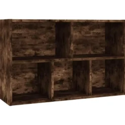 vidaXL - Boekenkast/dressoir met 5 vakken - Gerookt eiken - Hout - 50x25x80 cm