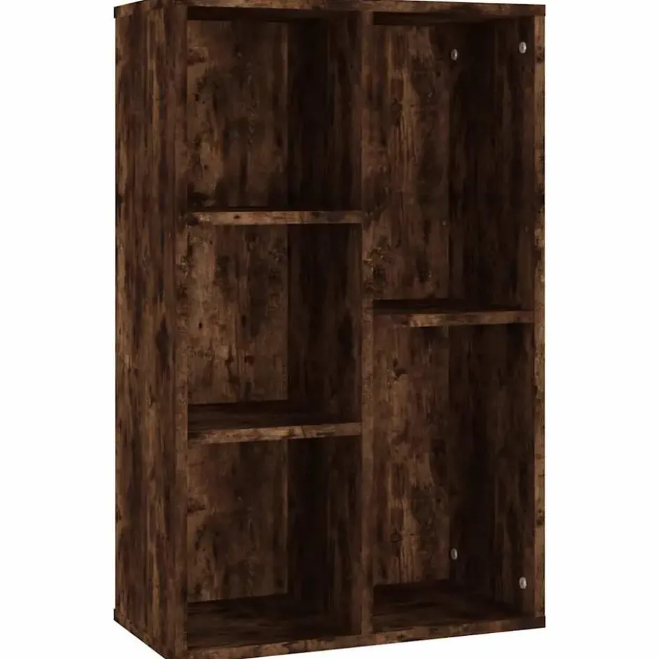 vidaXL - Boekenkast/dressoir met 5 vakken - Gerookt eiken - Hout - 50x25x80 cm