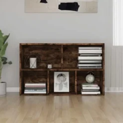 vidaXL - Boekenkast/dressoir met 5 vakken - Gerookt eiken - Hout - 50x25x80 cm