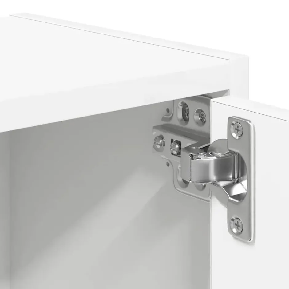 vidaXL - Boekenkast met 3 deuren voor woonkamers - Wit - Hout - 40x24x77 cm
