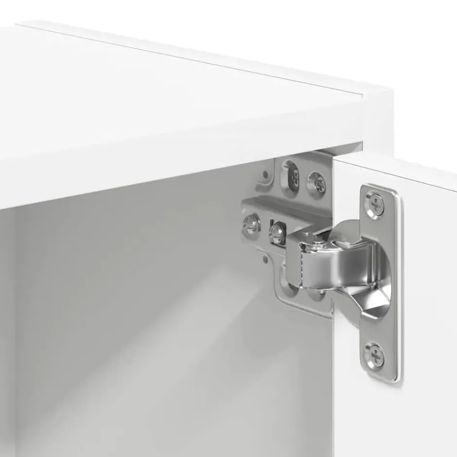 vidaXL - Boekenkast met 4 deuren voor woonkamers - Wit - Hout - 40x24x102 cm