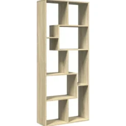 vidaXL - Boekenkast met onregelmatige vakken - Sonoma eiken - 67x25x161.5 cm