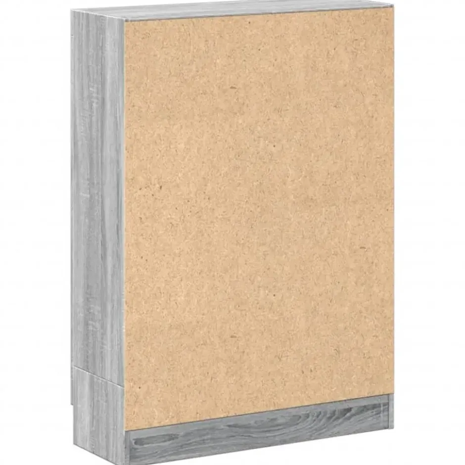 vidaXL - Boekenkast met 2 plakken en 2 deuren - Grijs sonoma - 82.5x30.5x115 cm