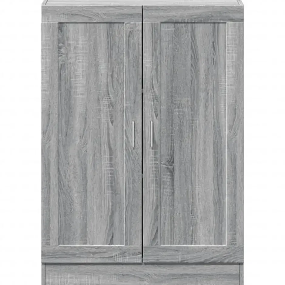 vidaXL - Boekenkast met 2 plakken en 2 deuren - Grijs sonoma - 82.5x30.5x115 cm
