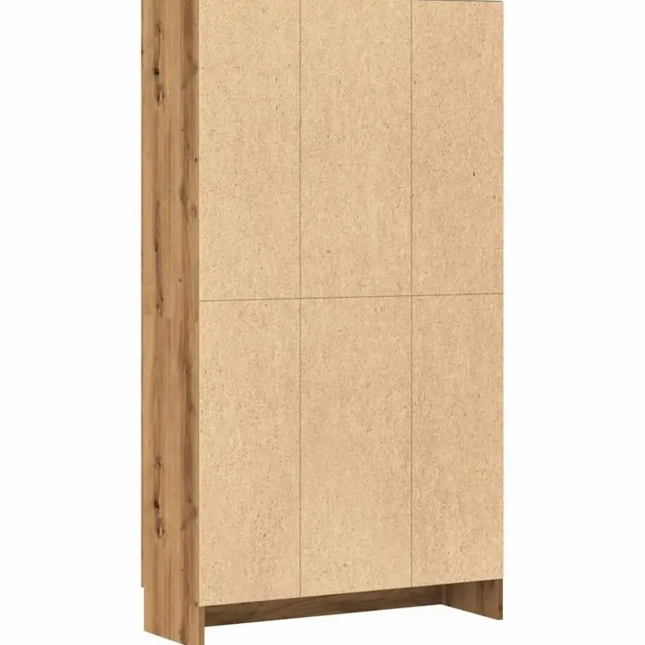 vidaXL - Boekenkast met schappen en 2 deuren - Artisan eiken - 82.5x30.5x150 cm