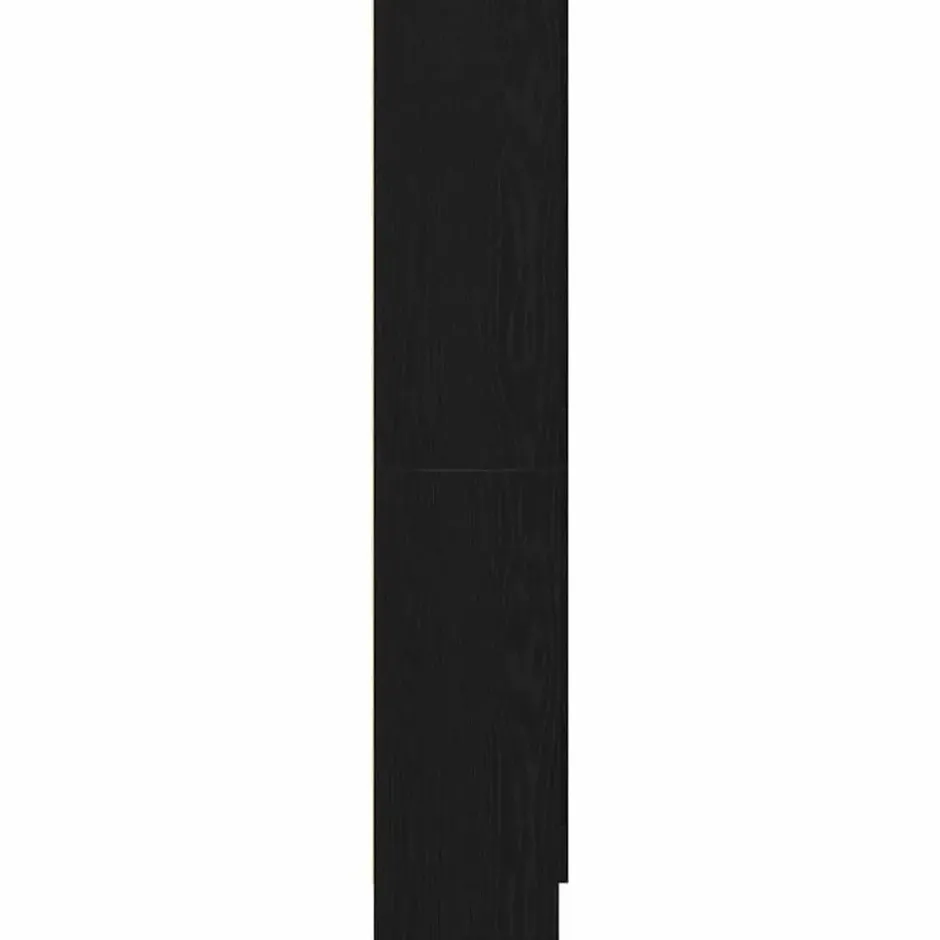 vidaXL - Boekenkast met schappen en 2 deuren - Zwart eiken - 82.5x30.5x150 cm