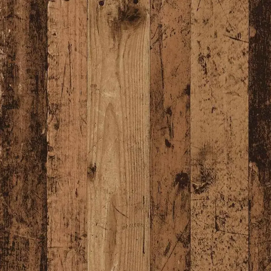 vidaXL - Boekenkast met schappen en 2 deuren - Oud hout - 82.5x30.5x185 cm