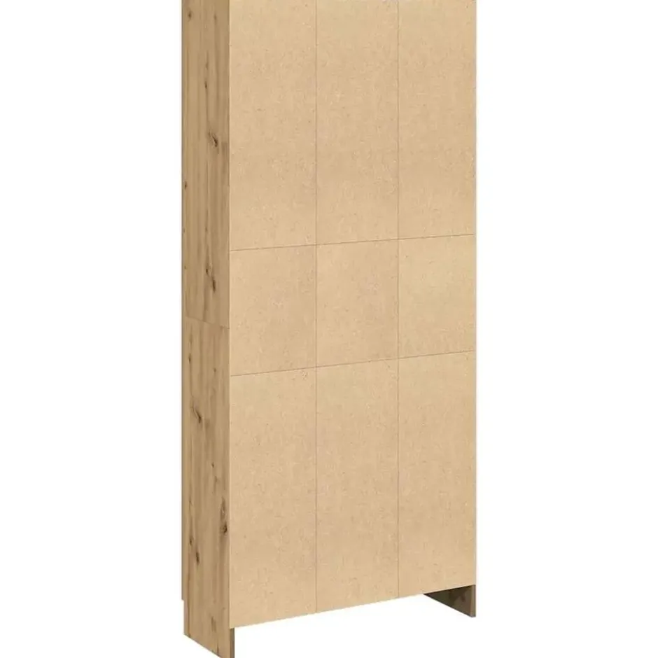 vidaXL - Boekenkast met schappen en 2 deuren - Artisan eiken - 82.5x30.5x185 cm