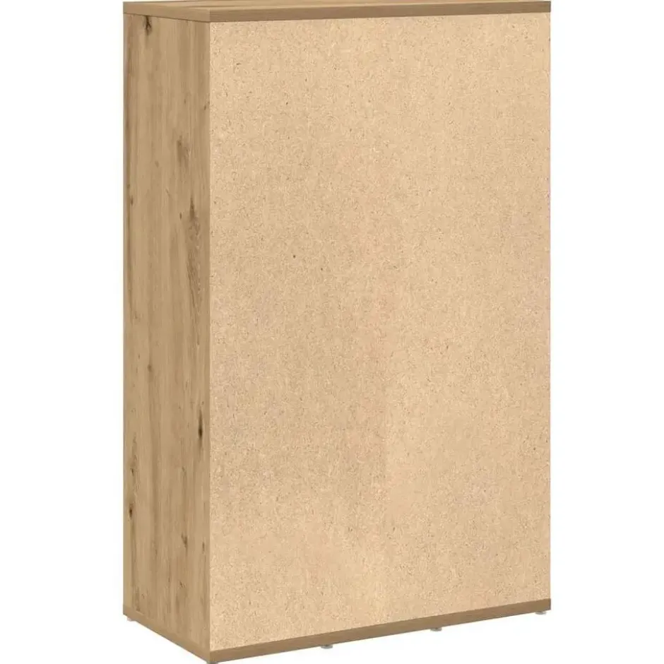 vidaXL - Boekenkast met 5 vakken - Artisanaal eiken - Bewerkt hout - 50x25x80 cm
