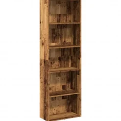 vidaXL - Boekenkast met 5 vakken voor woonkamers - Oud hout - 60x30x189 cm