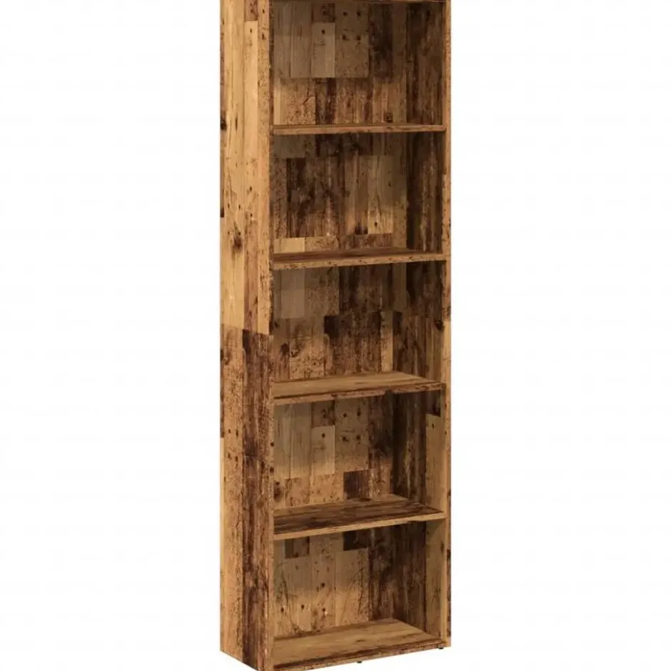 vidaXL - Boekenkast met 5 vakken voor woonkamers - Oud hout - 60x30x189 cm