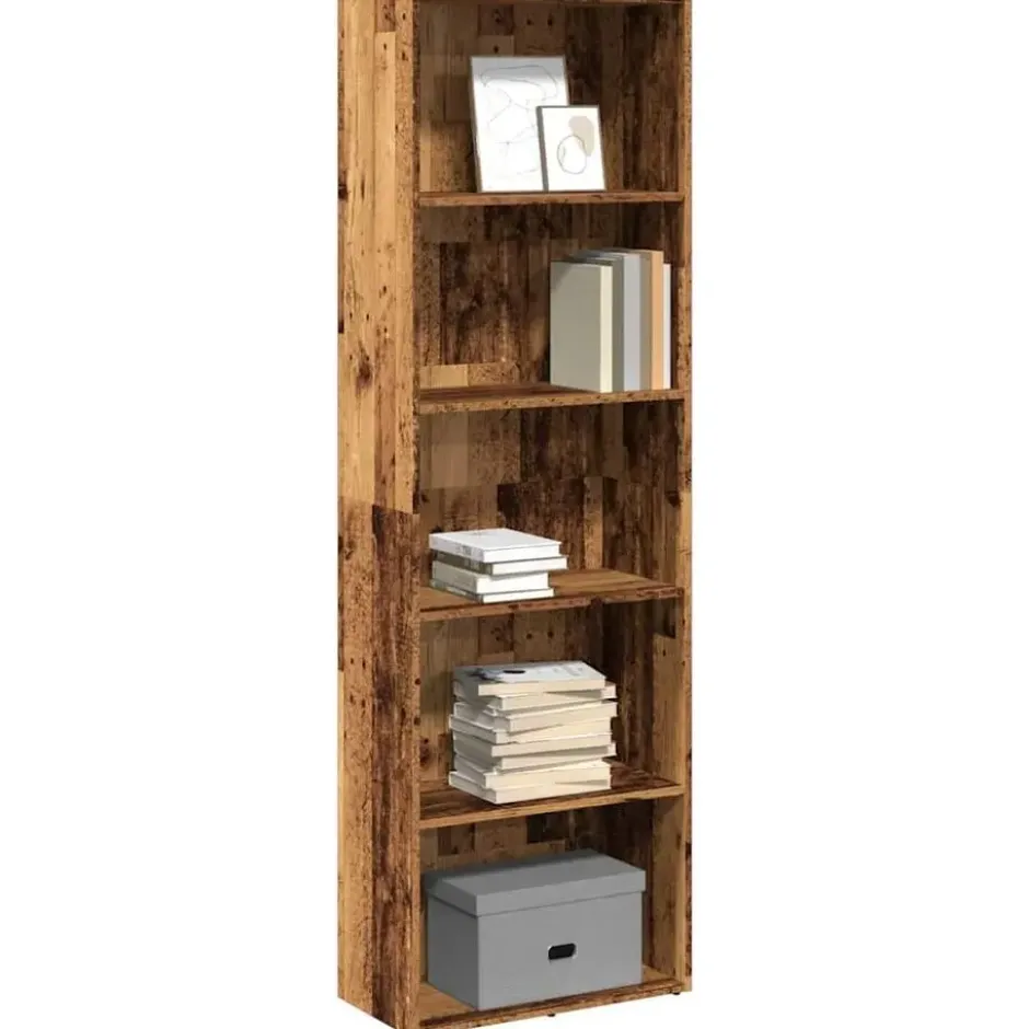vidaXL - Boekenkast met 5 vakken voor woonkamers - Oud hout - 60x30x189 cm
