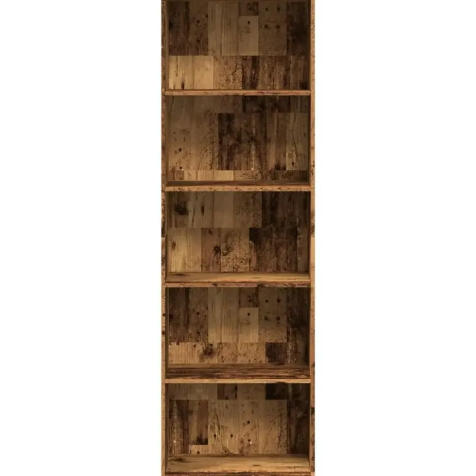 vidaXL - Boekenkast met 5 vakken voor woonkamers - Oud hout - 60x30x189 cm