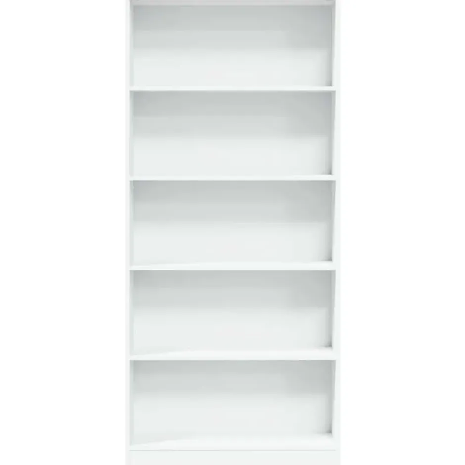 vidaXL - Boekenkast met 5 vakken - Wit - Bewerkt hout - 80x24x176 cm