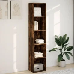 vidaXL - Boekenkast met 5 vakken voor woonkamers - Gerookt eiken - 40x30x189 cm