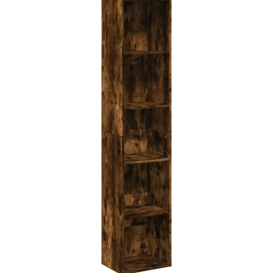 vidaXL - Boekenkast met 5 vakken voor woonkamers - Gerookt eiken - 40x30x189 cm