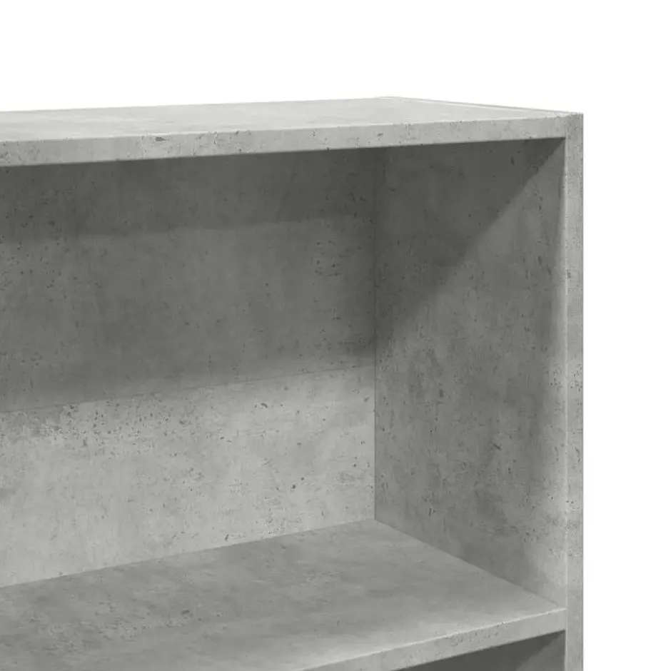 vidaXL - Boekenkast met 5 vakken - Betongrijs - Bewerkt hout - 80x24x176 cm