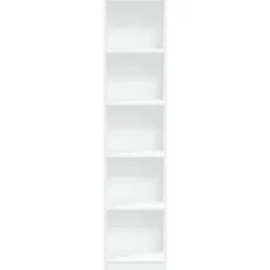 vidaXL - Boekenkast met 5 vakken - Wit - Bewerkt hout - 40x24x176 cm