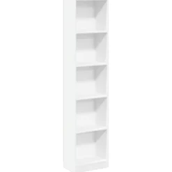 vidaXL - Boekenkast met 5 vakken - Wit - Bewerkt hout - 40x24x176 cm