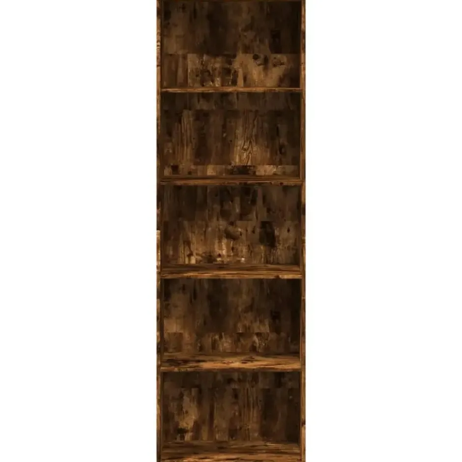 vidaXL - Boekenkast met 5 vakken voor woonkamers - Gerookt eiken - 60x30x189 cm