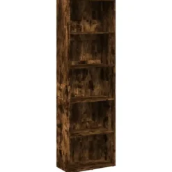 vidaXL - Boekenkast met 5 vakken voor woonkamers - Gerookt eiken - 60x30x189 cm