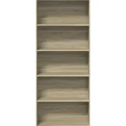 vidaXL - Boekenkast met 5 vakken voor kantoor - Sonoma eiken - 80x30x189 cm