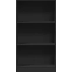 vidaXL - Boekenkast met 3 vakken - Zwart - Bewerkt hout - 60x24x109 cm