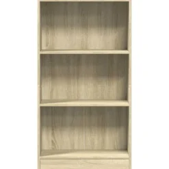 vidaXL - Boekenkast met 3 vakken - Sonoma eiken - Bewerkt hout - 60x24x109 cm