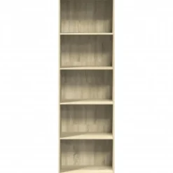 vidaXL - Boekenkast met 5 vakken voor woonkamers - Sonoma eiken - 60x30x189 cm