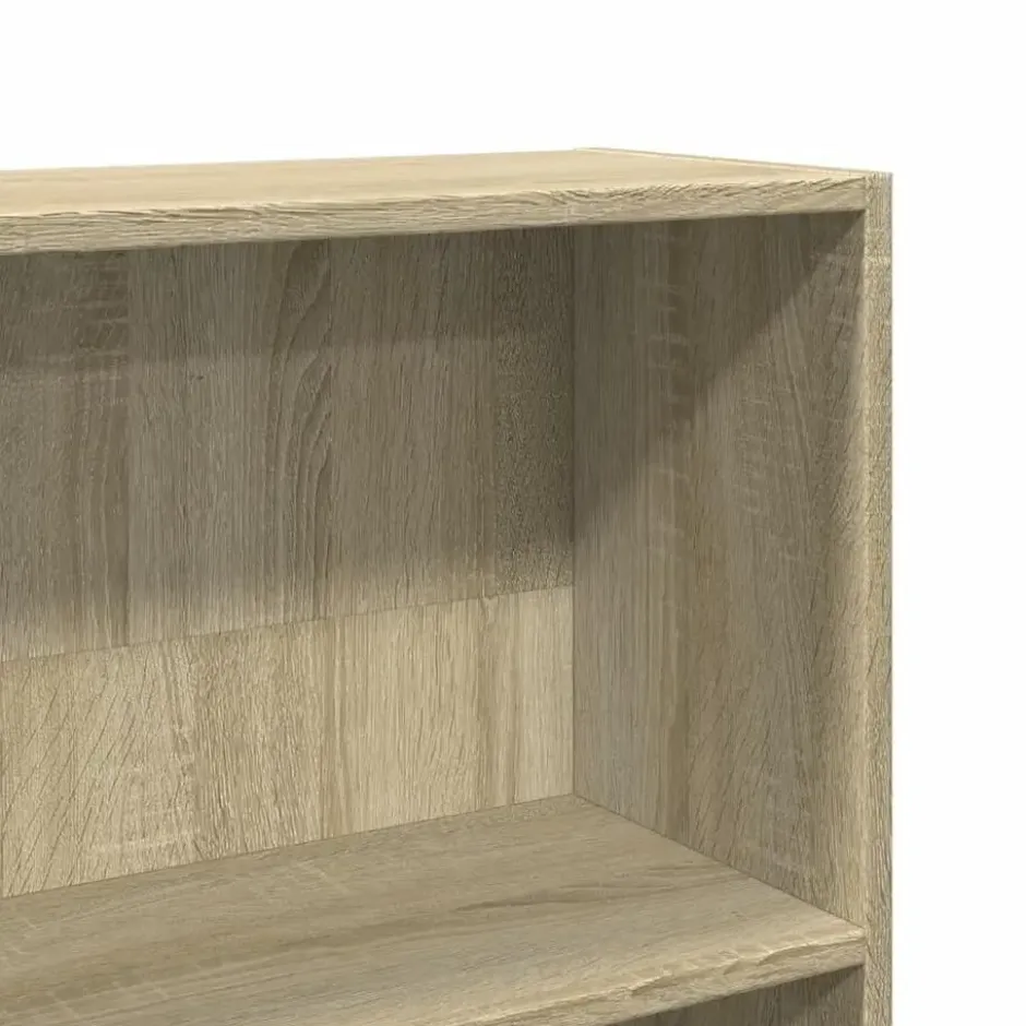vidaXL - Boekenkast met 3 vakken - Sonoma eiken - Bewerkt hout - 80x24x109 cm
