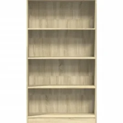 vidaXL - Boekenkast met 3 vakken - Sonoma eiken - Bewerkt hout - 80x24x109 cm