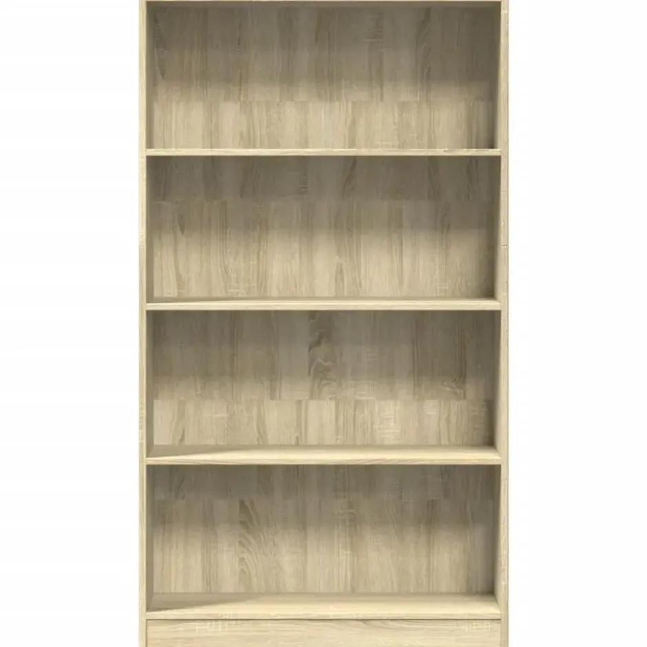 vidaXL - Boekenkast met 3 vakken - Sonoma eiken - Bewerkt hout - 80x24x109 cm
