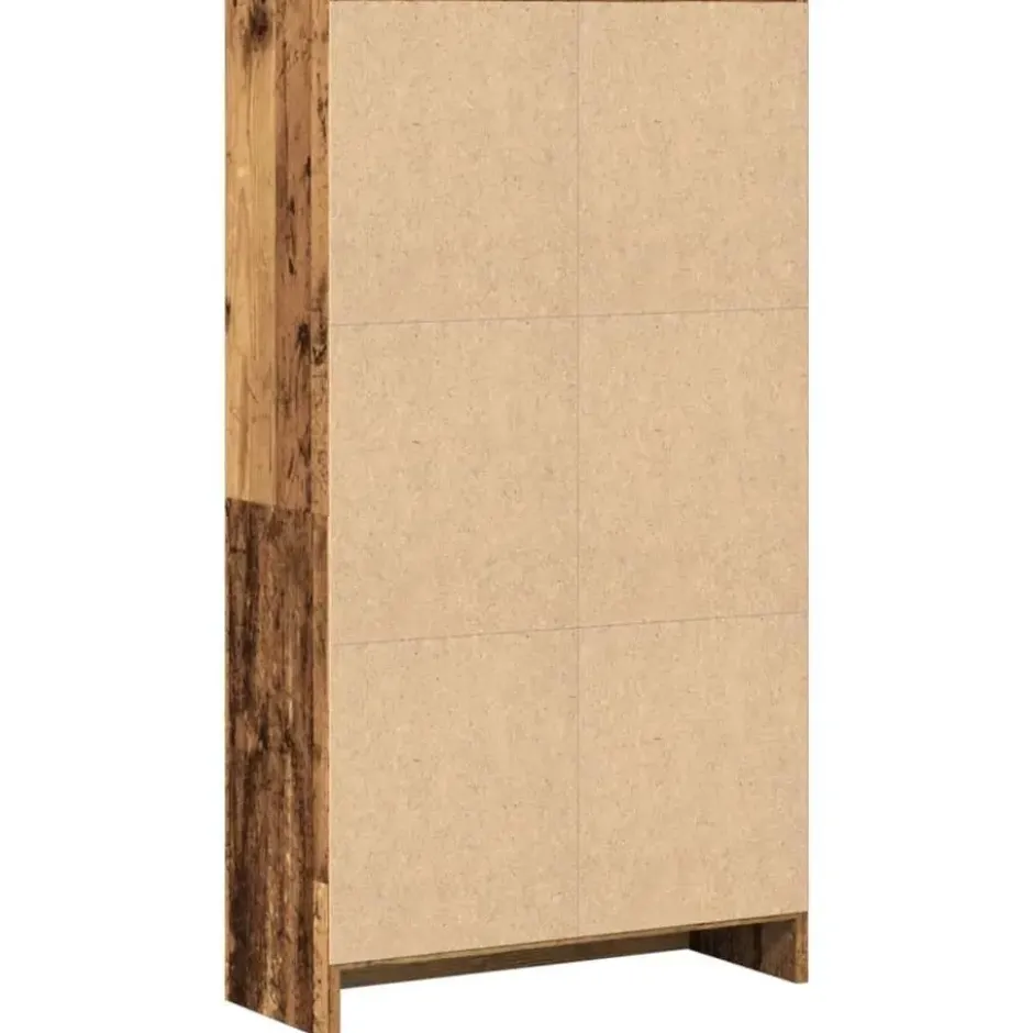 vidaXL - Boekenkast met 3 vakken - Oud hout - Bewerkt hout - 60x24x109 cm
