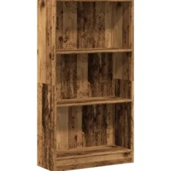 vidaXL - Boekenkast met 3 vakken - Oud hout - Bewerkt hout - 60x24x109 cm